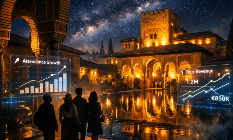 alhambra palace night tour attendance revenue
