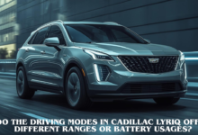 do the driving modes in cadillac lyriq offer different ranges or battery usages