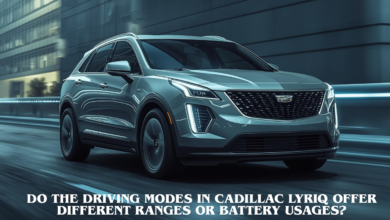 do the driving modes in cadillac lyriq offer different ranges or battery usages